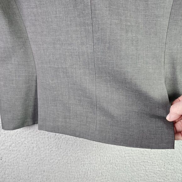 Nine West Gray Blazer Jacket 14 Double Vent Classic Career Wear Tailored Lined - Picture 10 of 16